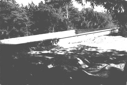 Antigua piscina de la institución.