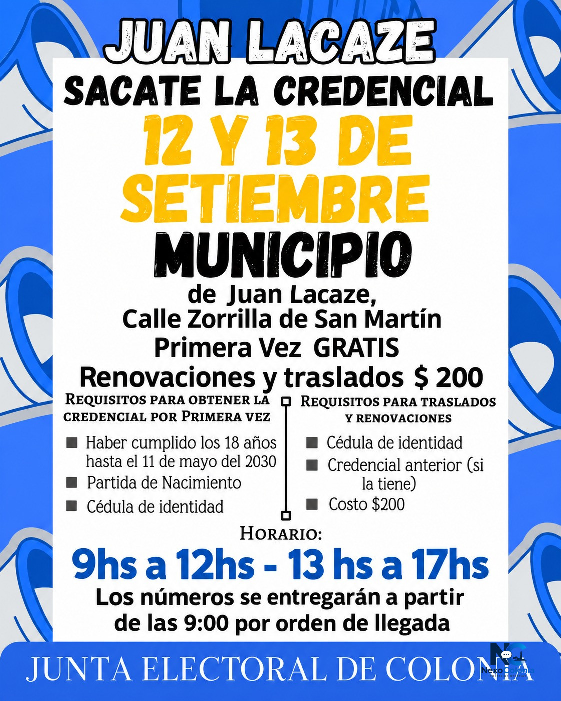 Jornada de expedición de Credencial Cívica en Juan Lacaze