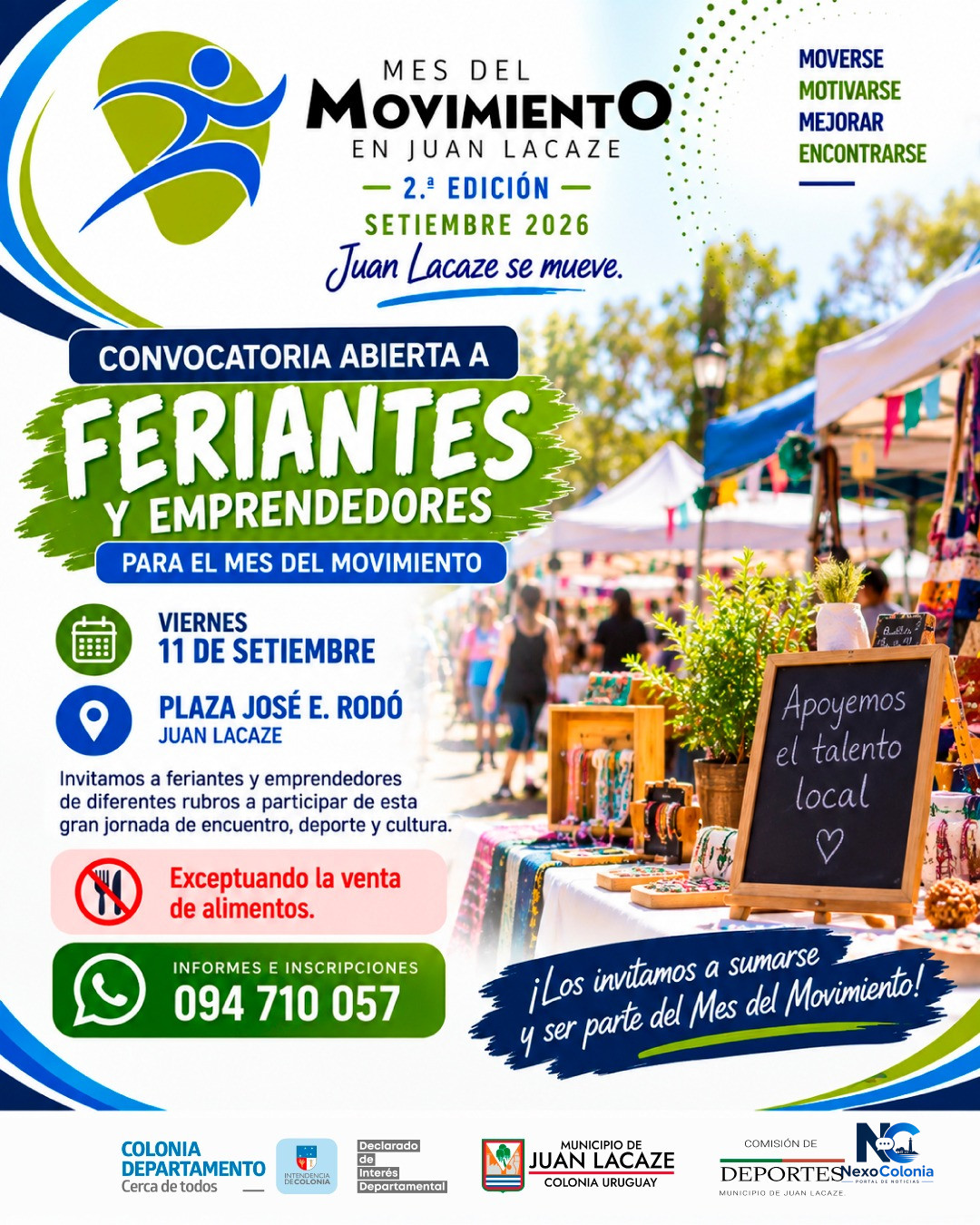 Convocatoria abierta a feriantes para el Mes del Movimiento